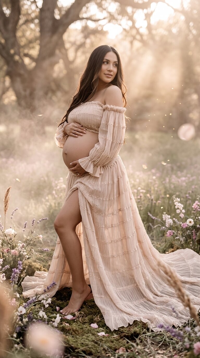 Boho Flowy Two-Piece Gown thumbnail 2
