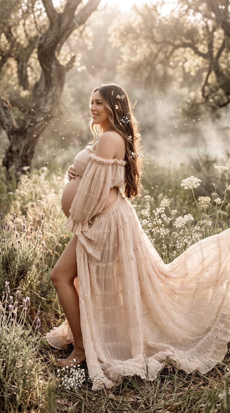 Boho Flowy Two-Piece Gown thumbnail 3
