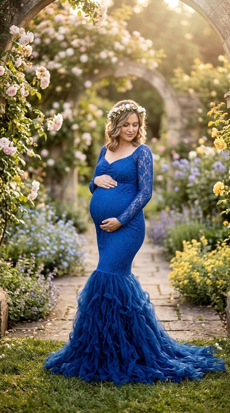 Sapphire Mermaid Gown — sapphire maternity gown hire Melbourne